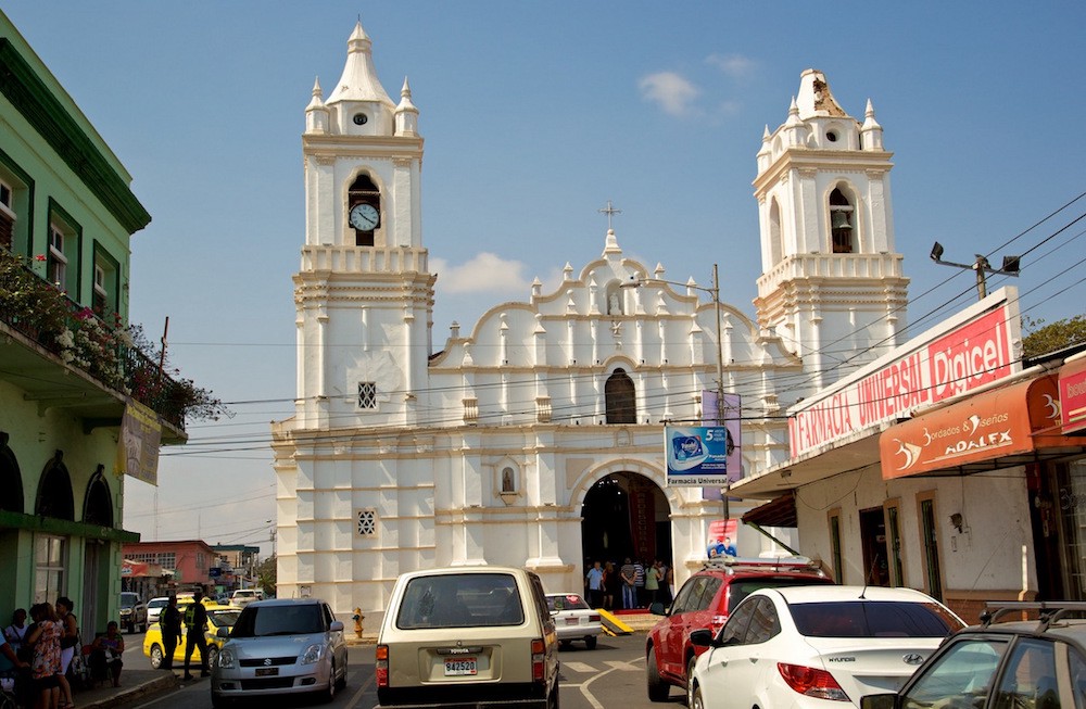 What more is there to say? This building is beautiful. Architecture In Panama Image: This beautiful white cathedral is rather simple for its style, and is just another part of this busy city street.