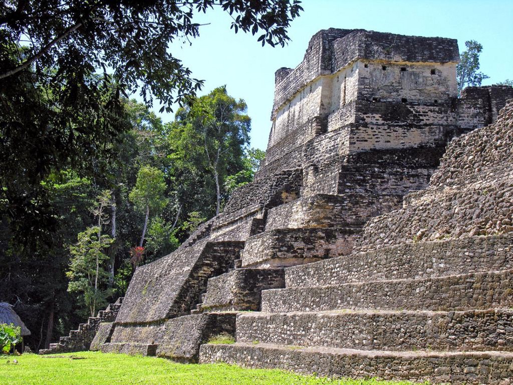 Even in ancient Belize, the cities were stylish. Central and South American Ruins Image: The steps of one of Belize's ancient structures in the midst of the jungle.