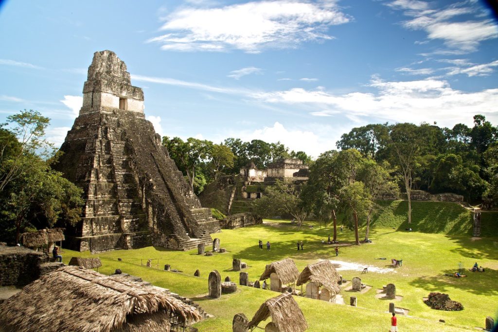 How did the people of yesterday create such amazing structures without the tools of today? Central and South American Ruins Image: A dramatic pyramid overwhelms a small village in a valley.