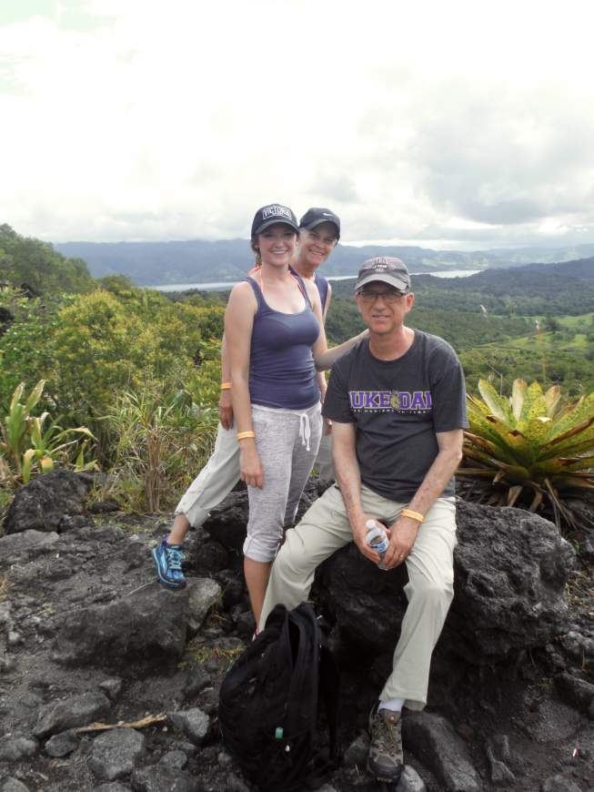 Always take a moment to strike a quick pose ;-) Costa Rican Family Adventure Image: The Piantas pose for a scenic image with Costa Rica in the background.