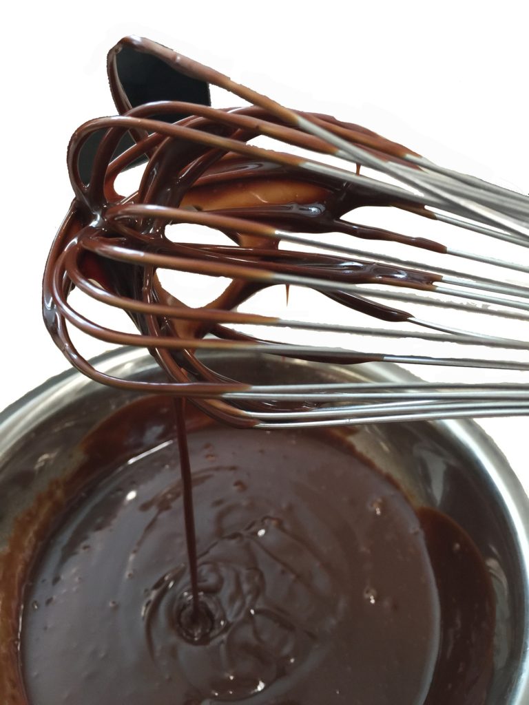 Is it just us, or does time seem to slow down when you watch ganache drizzle from a whisk? Best Chocolate Image: Chocolate ganache falls from a metal whisk into a bowl filled with ganache.