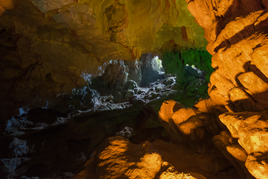 Caves are so much more than rocks — the closer you look, the more apparent this becomes. Caving in Vietnam Image: The intricate structure and formations of Sung Sot Cave.