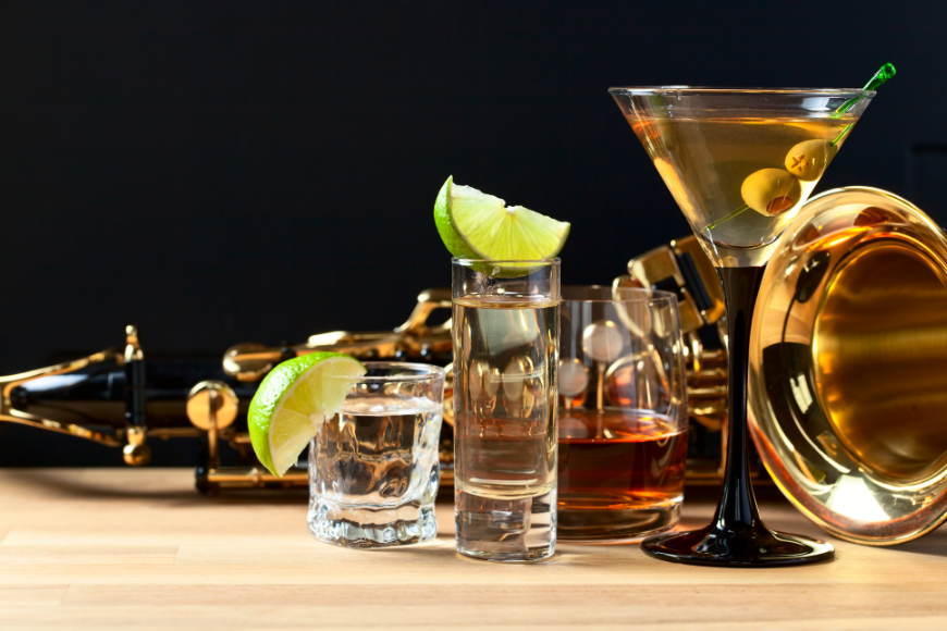 When you need to give your feet a night off, but don't want to party to end... Salsa Dancing in Cuba: Assorted cocktails are posed in front of a saxophone.