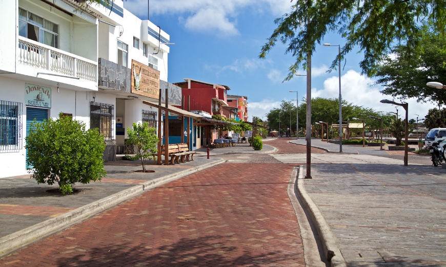 The Galápagos Archipelago is lovely and beautiful region; don't miss out by leaving as soon as you've seen blue-footed boobies. Sustainable Travel Image: San Cristóbal Island, in town.